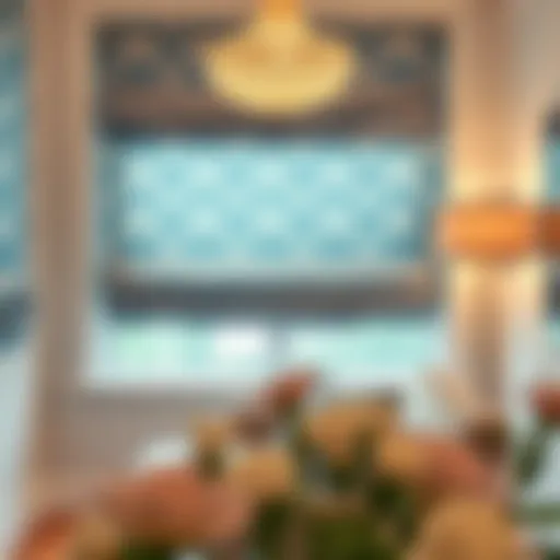 Luxurious Fabric Roman Shades Luxurious fabric roman shades displaying intricate patterns