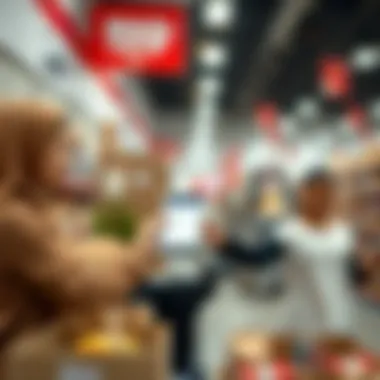 Customer receiving order during Big Lots pickup