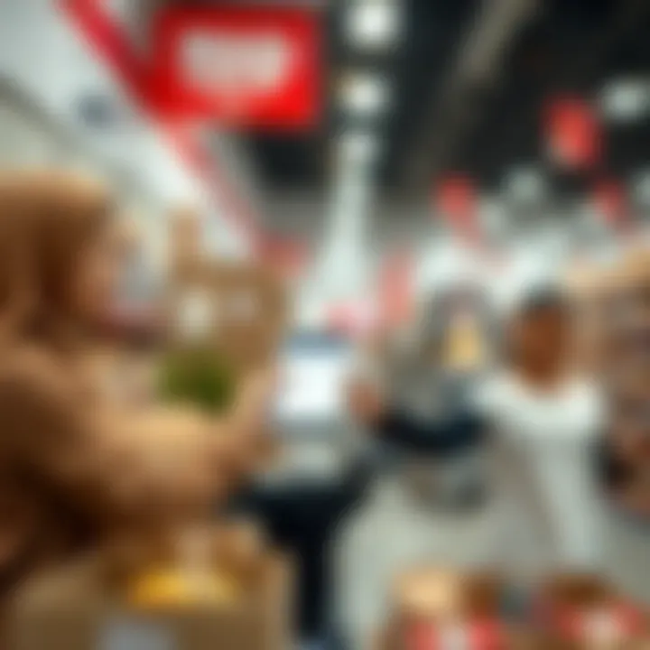 Customer receiving order during Big Lots pickup