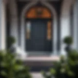 Sophisticated Entryway with Black Welcome Mat Elegant black welcome mat at a stylish entrance