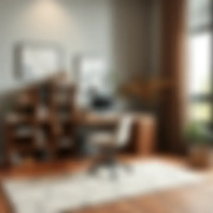 An innovative workspace featuring a bookshelf fold-out desk in a modern setting.