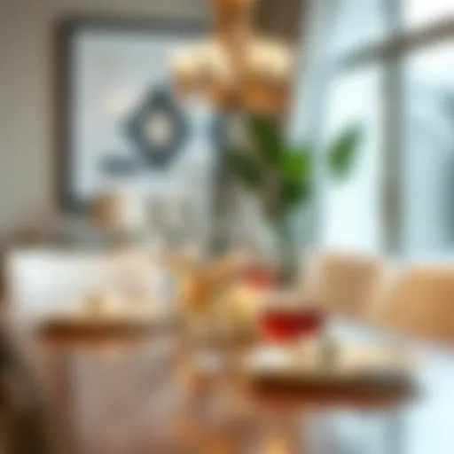 Elegant glassware enhancing a dining table