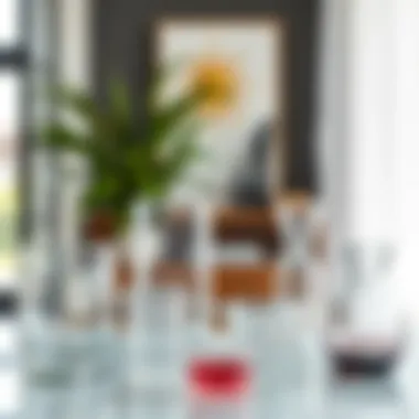 Variety of Glass Types Showcased in a Modern Setting Variety of glass types showcased in a modern setting