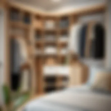 Versatility in Storage Solutions Versatile corner closet rack showcasing various storage options