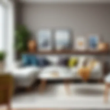 Cozy living room setup featuring Ektorp sofa with stylish cushions