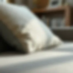 Ektorp sofa cushion showcasing intricate fabric texture