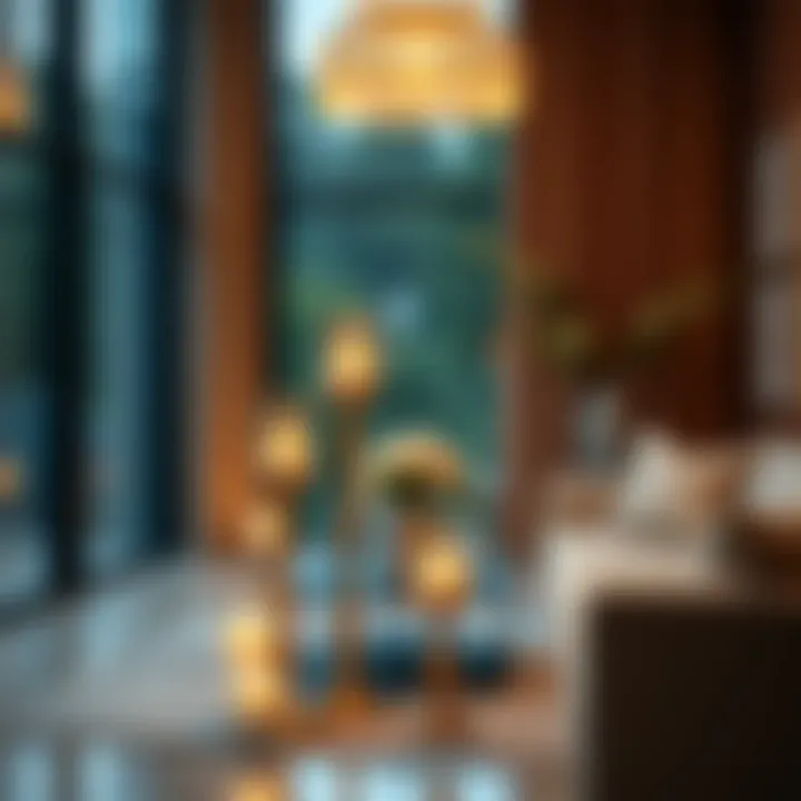 Serene Ambiance: Luxurious Tall Candle Stands Luxurious tall candle stands creating a serene ambiance