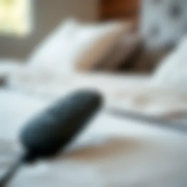 Remote Control for Adjustable Bed Functionality Close-up of an adjustable bed remote control