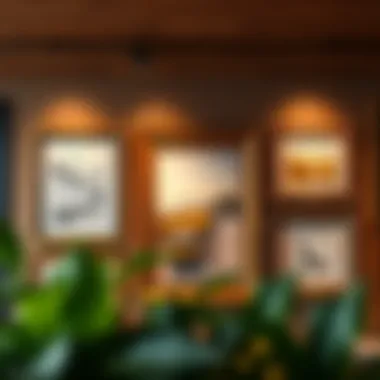 Elegant Wooden Frames for Art Display Elegant wooden frames showcasing art