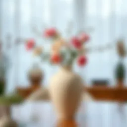 Elegant ceramic vase with floral arrangement