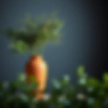 Rustic terracotta vase with greenery