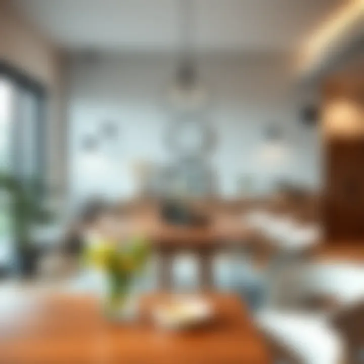 Modern Dining Space Charming dining area featuring modern decor elements