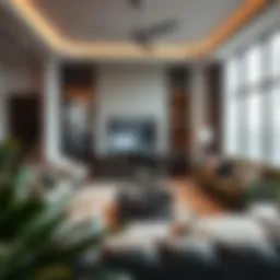 Elegant living room showcasing contemporary decor