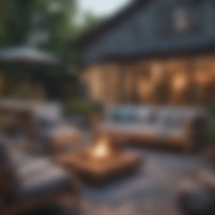 Cozy Outdoor Lounge Area A cozy outdoor lounge area ideal for relaxation