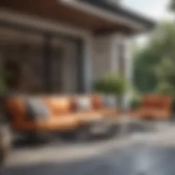 A stunning outdoor patio set showcasing modern design