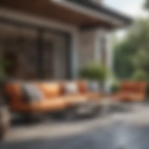A stunning outdoor patio set showcasing modern design
