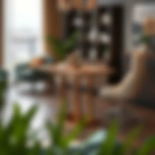 Elegant bar table set showcasing modern design and integrated storage