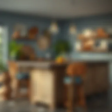 Rustic Bar Table Set with Unique Storage Solutions Stylish rustic bar table set with ample storage options