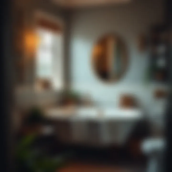 Vintage Style Letters in Bathroom Vintage style letters displayed in a cozy bathroom corner