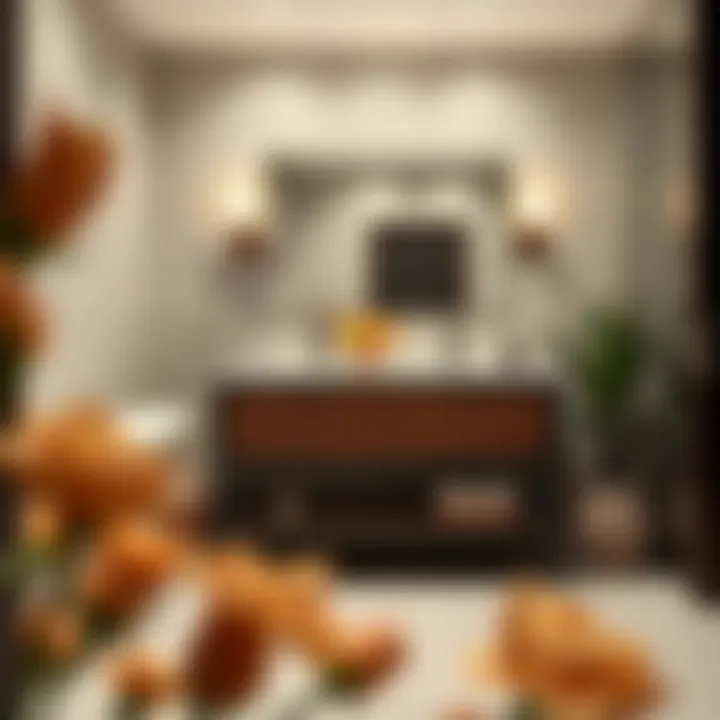 Contemporary Bathroom with Four-Drawer Vanity Contemporary bathroom design showcasing a four-drawer vanity