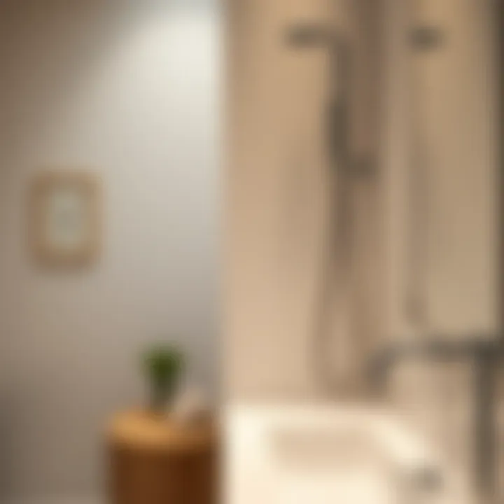 Elegant installation of a shower soap dispenser in a minimalist bathroom