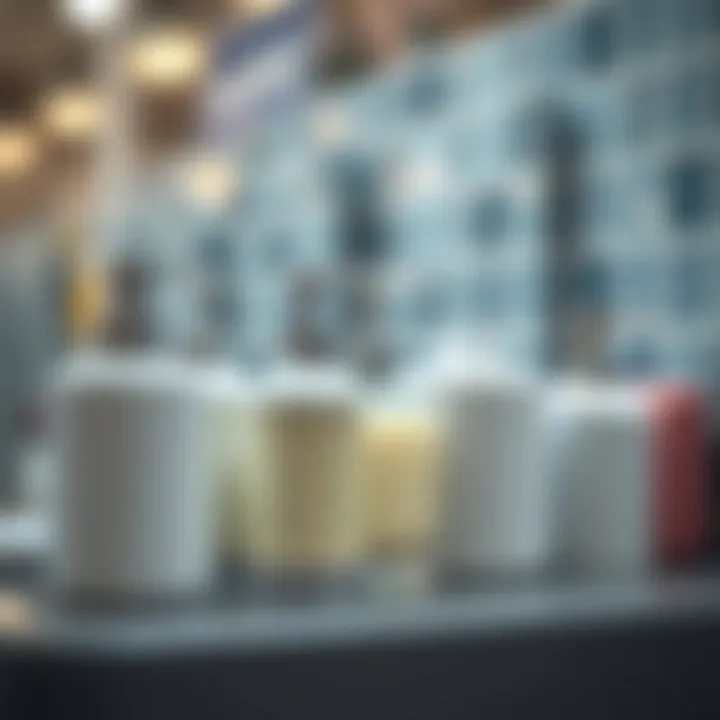 Variety of shower soap dispensers available at Bed Bath and Beyond