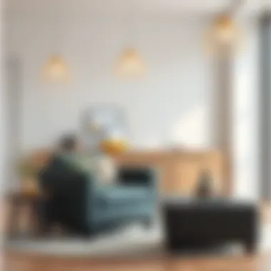 Elegant contemporary club chair in a stylish living room