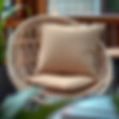 Elegant Contoured Chair Cushion Elegant contoured chair cushion on a stylish patio chair