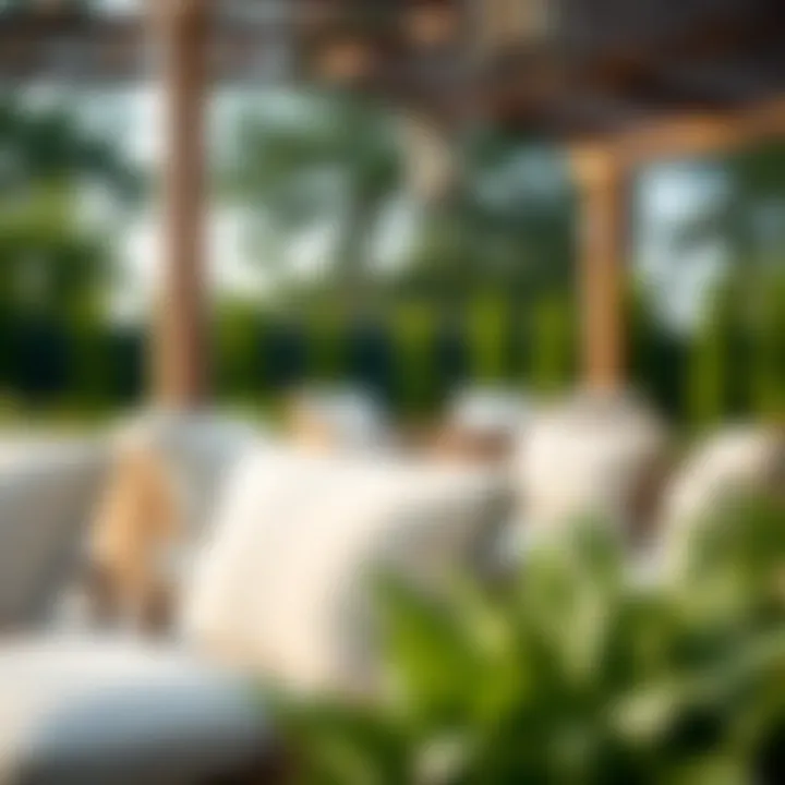 Contoured Cushions in Outdoor Setting Outdoor setting showcasing contoured chair cushions in use