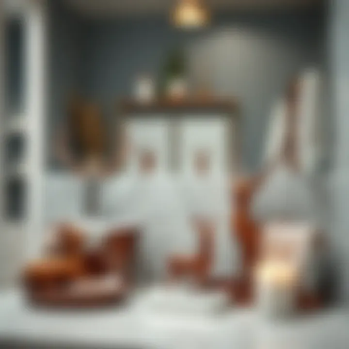 Charming Accessories for a Cohesive Look Charming deer-themed bathroom accessories arranged harmoniously