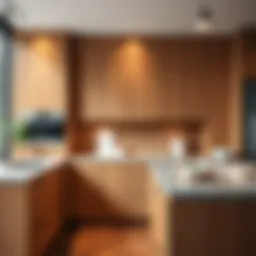 Luxurious kitchen cabinet design showcasing elegant wood finishes