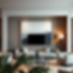 Sophisticated interior design featuring a large frame