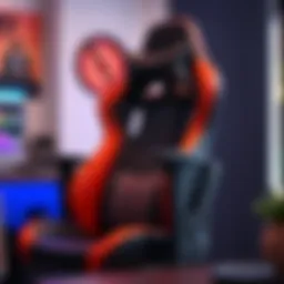 Ergonomic gaming chair showcasing adjustable features