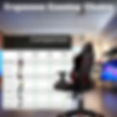 Comparison chart of different ergonomic chair models available on Amazon