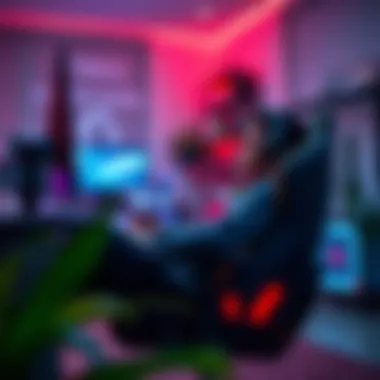 User enjoying gaming in a well-designed ergonomic chair