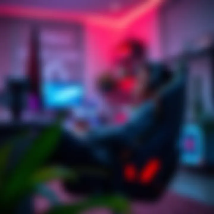 User enjoying gaming in a well-designed ergonomic chair