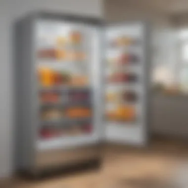 Showcasing user experience and functionality of a freezer