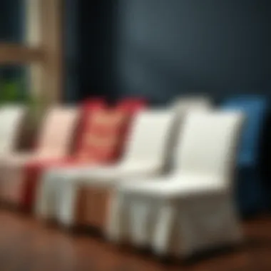Variety of Chair Cover Styles Variety of chair cover styles displayed on different chair types