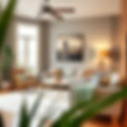 Cozy living room setup with stylish furniture