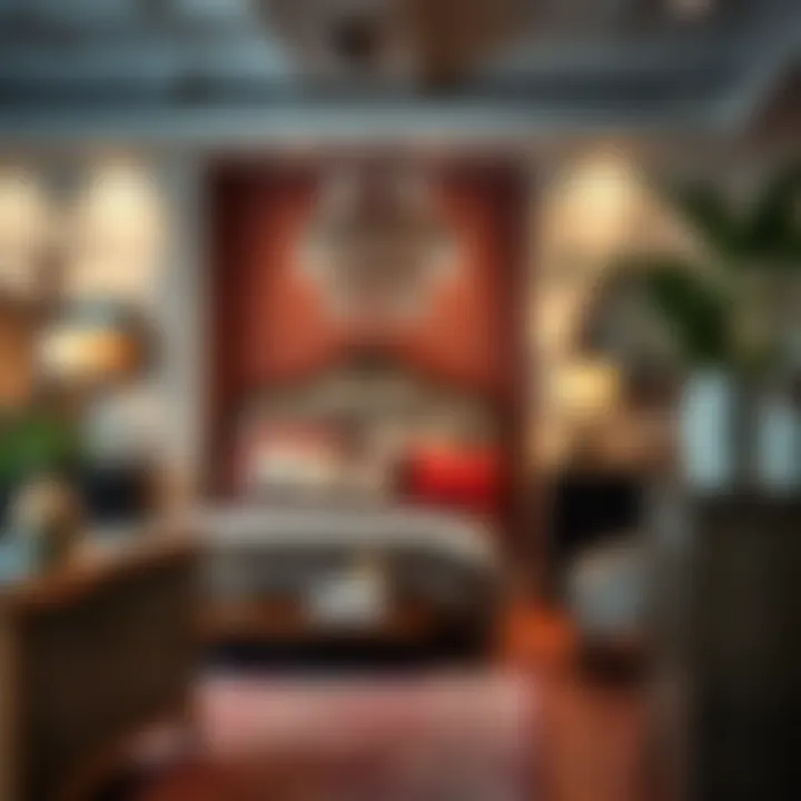 Elegant bedroom furniture display