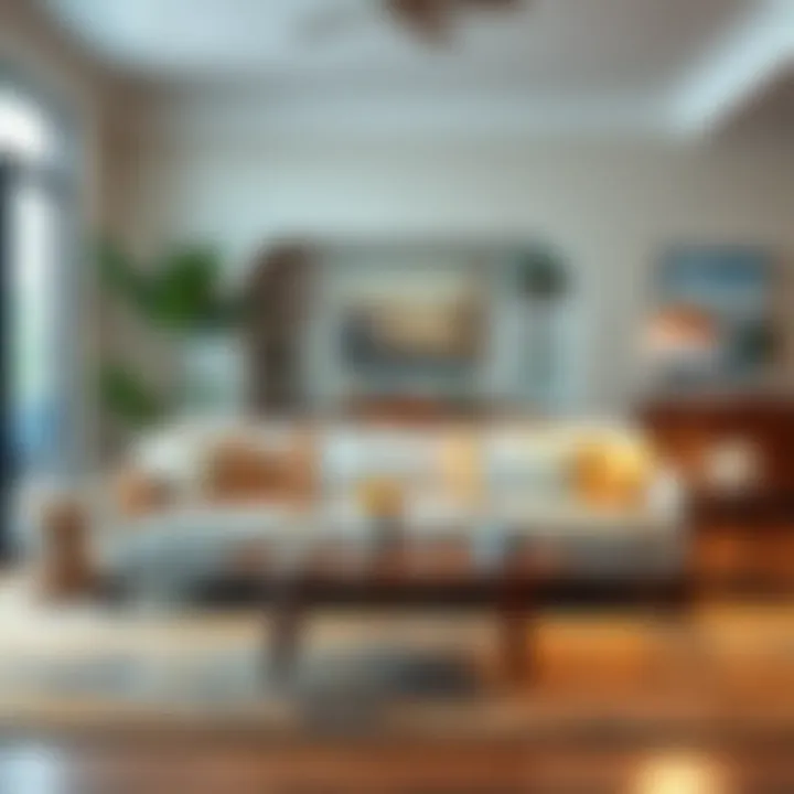 Elegant mid-century modern sofa in a stylish Portland living room