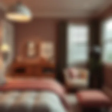 Charming Bedroom Setting Cozy bedroom featuring unique furniture pieces