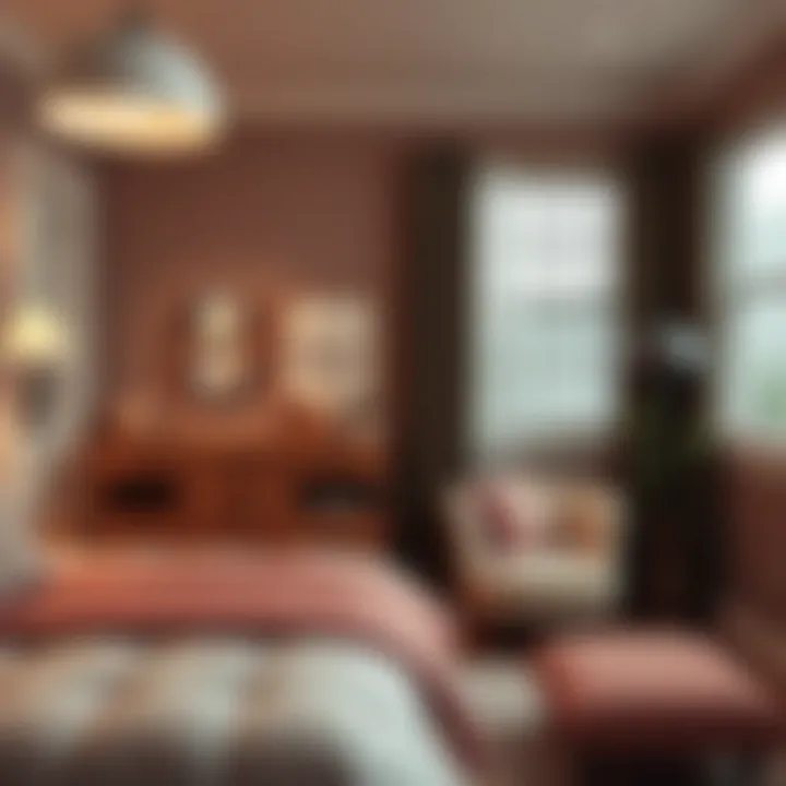 Charming Bedroom Setting Cozy bedroom featuring unique furniture pieces