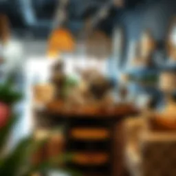 Charming home decor display at a local boutique in Orlando