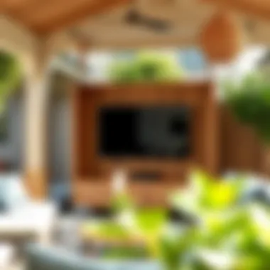 Stylish DIY Outdoor TV Lift Cabinet A stylish DIY outdoor TV lift cabinet project in progress.