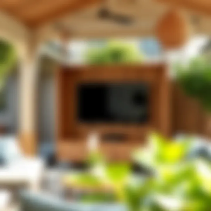 Stylish DIY Outdoor TV Lift Cabinet A stylish DIY outdoor TV lift cabinet project in progress.