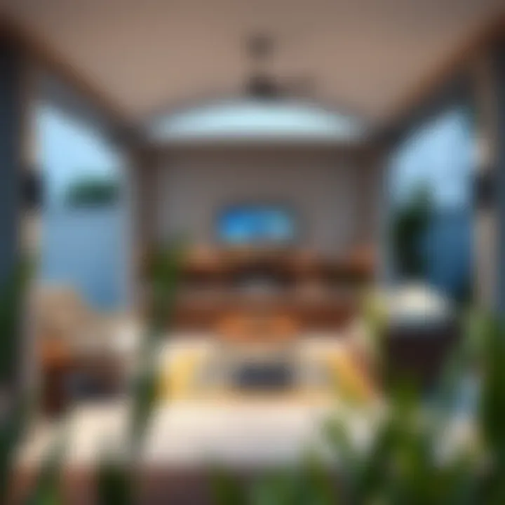 Elegant Outdoor Entertainment Space An elegant design showcasing a multi-functional outdoor entertainment space.