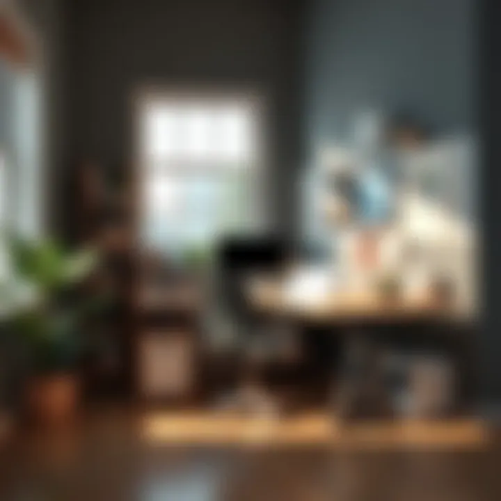 An Organized Approach: Corner Desk Setup Organized office space with a corner desk setup