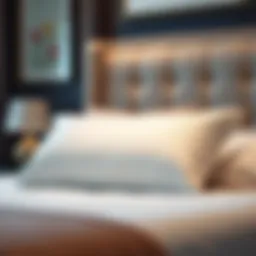 Luxurious king size medium firm pillow on a beautifully made bed