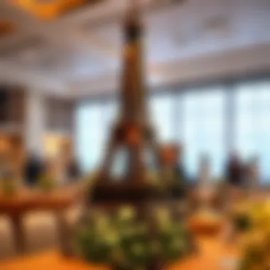 Eiffel Tower Centerpiece at an Upscale Event Stunning large Eiffel Tower centerpiece at an upscale event